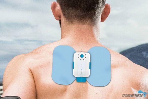 électrode butterfly sur le dos d'une personne